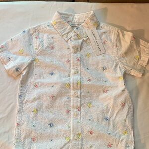 Janie and Jack Yellow and White Button Down Shirt